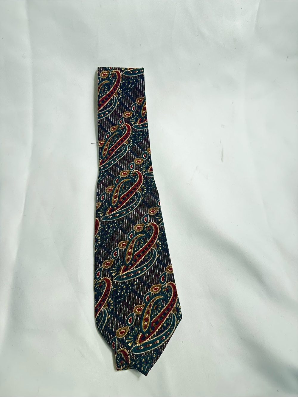 A42. Liberty of London Vintage Wool Silk Paisley Necktie British Designer Tie